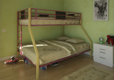 Двухъярусная металлическая кровать Гранада