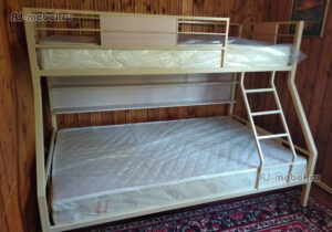 Двухъярусная металлическая кровать ЗЕВС 3 по индивидуальным размерам